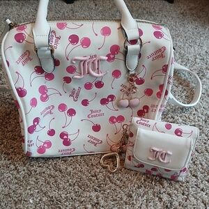 Juicy Couture White and Pink Women's Bag